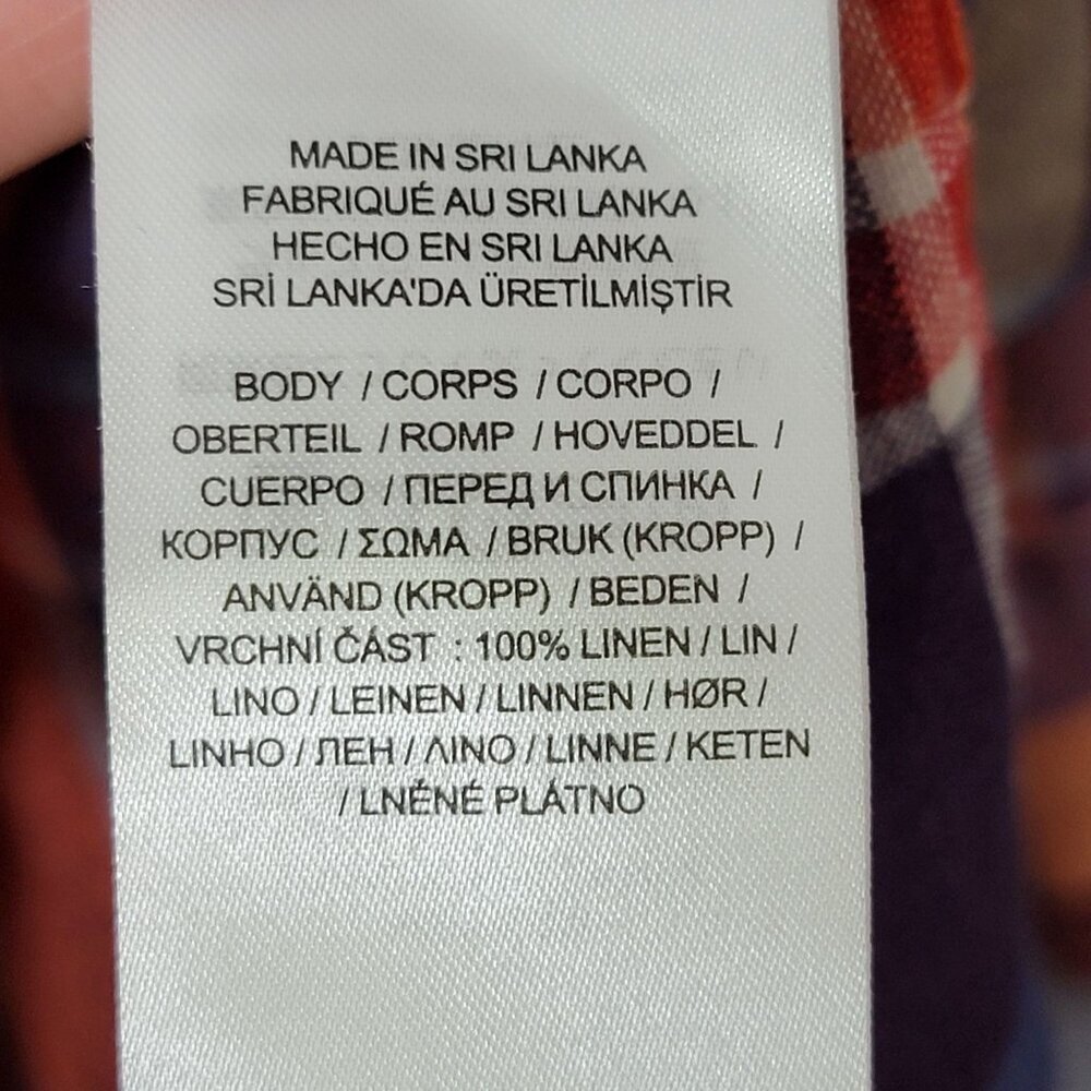 Ralph Lauren LRL Womens Black Label Plaid Linen Long Sleeve Button Up Shirt 2X - Picture 9 of 10